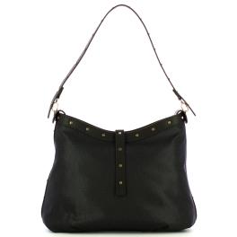 Borbonese Borsa a spalla Hobo Medium Dark Black - 1
