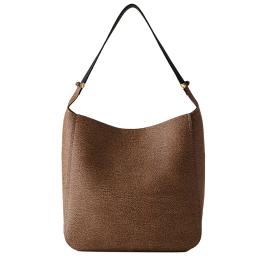 Borbonese Hobo Bolt Medium OP Naturale Black - 1