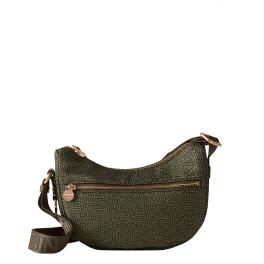Borbonese Mini Borsa Luna Bag con taschino Verde Militare - 1