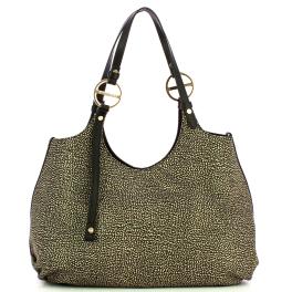 Borbonese Borsa a spalla Medium OP Naturale Nero - 1