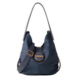 Borbonese Borsa a spalla Eclipse Hobo Small Denim - 1