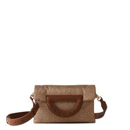 Borbonese Bouche Tracolla Small Beige Marrone - 1