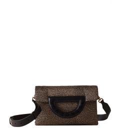 Borbonese Bouche Tracolla Small OP Naturale Nero - 1