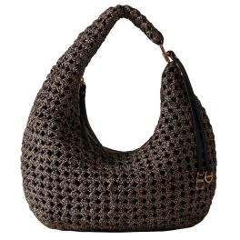 Borbonese Hobo La Nido Medium OP Naturale Nero - 1
