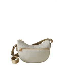 Borbonese Luna Kaki Recycled Nylon Minibag with pocket - 1