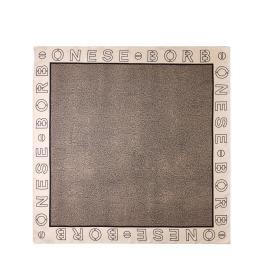 Borbonese Foulard con Logo Chantilly Cream OP Naturale - 1