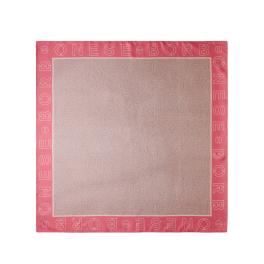 Borbonese Foulard OP Logo Outline 90x90 Tea Rose Sabbia - 1