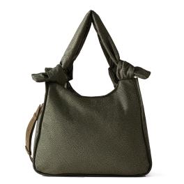 Borbonese Hobo Bag Lover Medium Verde Militare - 1