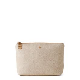 Borbonese Beauty Case Large in tela rivestita Sabbia - 1