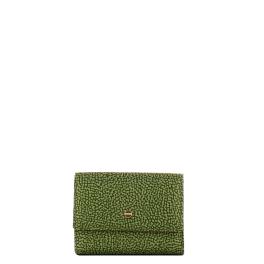 Borbonese Portafoglio Medium RFID in Nylon Riciclato Verde Militare - 1