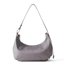 Borbonese Hobo Bag Bond Medium Cloud - 1