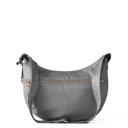 Borbonese Borsa Luna Bag Middle con taschino in Nylon Riciclato Cloud - 1