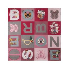 Borbonese Foulard Color Block 90x90 Amarone Edera - 1