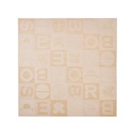 Borbonese Maxi Sciarpa Color Block 140x150 Porridge - 1