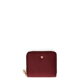 Borbonese Portafoglio Medium RFID in Nylon Riciclato Zip Around Merlot - 1