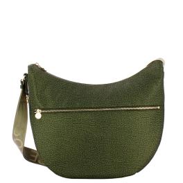 Borbonese Borsa Luna Bag Medium con taschino in Nylon Riciclato Alloro - 1