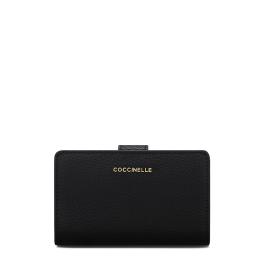 Coccinelle Portafoglio Medio Metallic Soft Noir - 1