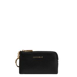 Coccinelle Bustina Portachiavi Metallic Soft Noir - 1