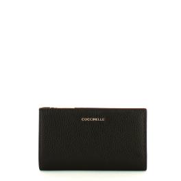 Coccinelle Portafoglio Metallic Soft Noir - 1