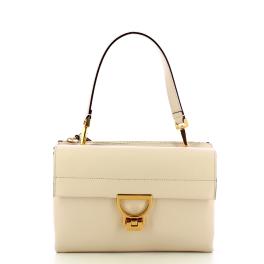 Coccinelle Borsa a mano Arlettis Signature Lambskin White - 1