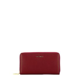 Coccinelle Portafoglio Metallic Soft Large Zip Around Ribes - 1