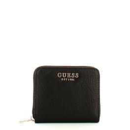Guess Portafoglio Laurel Small Zip Around Black - 1