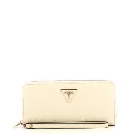 Guess Portafoglio Laurel Large Zip Around Bone - 1