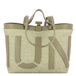 Iuntoo Shopping Sibilla Media Logo Raffia Cappuccino+Cappuccino - 1