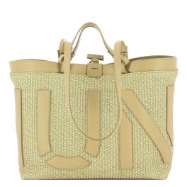 Iuntoo Shopping Sibilla Media Logo Raffia Naturale+Cammello - 1