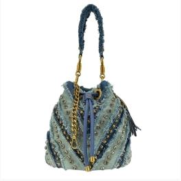 La Carrie Borsa a secchiello Mirror V Jeans - 1
