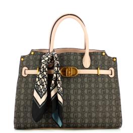 Liu Jo Borsa a mano Large logata con foulard Nero - 1