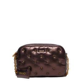 Liu Jo Tracolla Glossy con strass Brown Stone Met. - 1