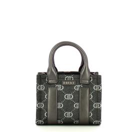 Liu Jo Mini shopping bag Denim logo Black - 1