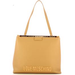 Love Moschino Borsa a spalla Lettering Logo Sabbia - 1