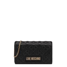 Love Moschino Clutch Shiny Quilted Nero Oro - 1