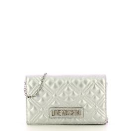 Love Moschino Clutch Shiny Quilted Silver - 1