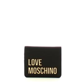 Love Moschino Portafoglio Lettering Logo Nero Oro - 1