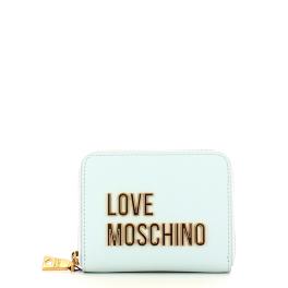 Love Moschino Portafoglio Lettering Logo Zip Around Cielo - 1