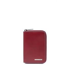 Piquadro Portafoglio Piccolo Blue Square Zip Around Rosso - 1