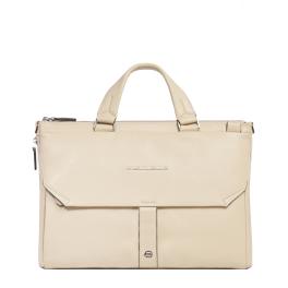 Piquadro Cartella Than Porta PC 14" Beige - 1