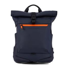 Piquadro Zaino Corner Roll-Top Porta PC 15.6" Blu - 1
