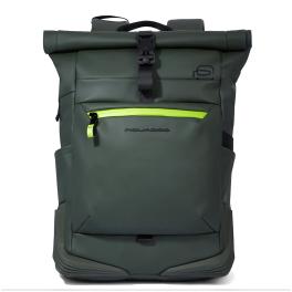 Piquadro Zaino Corner Roll-Top Porta PC 15.6" Verde - 1