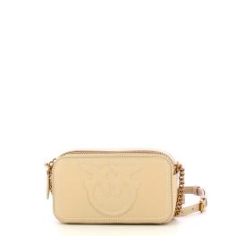 Pinko Camera Case Carrie Mini Beige Grigio Fumo Antique Gold - 1