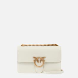 Pinko Borsa a tracolla Love One Classic Bianco Seta Antique Gold - 1