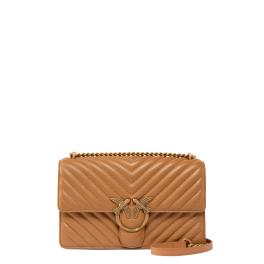Pinko Borsa a tracolla Love One Chevron Torrone Antique Gold - 1