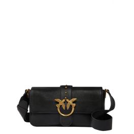 Pinko Tracolla Love One Classic Slouchy Nero Antique Gold - 1
