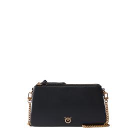 Pinko Tracollina Double Mini Nero Antique Gold - 1